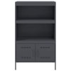 vidaXL Skříň highboard antracitová 68 x 39 x 113 cm ocel