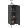 vidaXL Skříň highboard černá 36 x 39 x 113 cm ocel