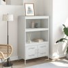 vidaXL Skříň highboard bílá 68 x 39 x 113 cm ocel