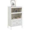 vidaXL Skříň highboard bílá 68 x 39 x 113 cm ocel