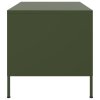 vidaXL Konferenční stolek olivově zelený 68 x 50 x 50,5 cm ocel
