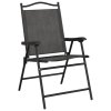vidaXL Skládací zahradní židle 4 ks šedá melanž ocel a textilen