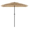 vidaXL Zahradní slunečník s ocelovou tyčí hnědý 248 x 248 x 248 cm
