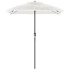 vidaXL Zahradní slunečník s ocelovou tyčí bílý 300 x 200 x 250 cm