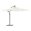 vidaXL Zahradní slunečník s ocelovou tyčí bílý 269 x 269 x 235 cm
