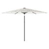 vidaXL Zahradní slunečník s ocelovou tyčí bílý 288 x 288 x 225 cm