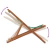 vidaXL Skládací plážová křesla 2 ks vzor listů textil a masivní dřevo