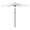 vidaXL Zahradní slunečník s ocelovou tyčí bílý 268 x 268 x 226 cm