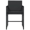 vidaXL Zahradní židle s poduškami 4 ks černé polyratan