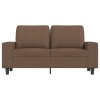 vidaXL 2místná pohovka hnědá 120 cm textil