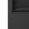 vidaXL 3dílná zahradní sedací souprava s poduškami černá polyratan