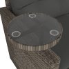 vidaXL 3dílná zahradní sedací souprava s poduškami šedá polyratan