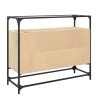 vidaXL Příborník se skleněnou deskou dub sonoma 98x35x81 cm kompozit