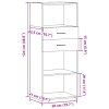 vidaXL Skříň highboard hnědý dub 45 x 42,5 x 124 cm kompozitní dřevo