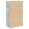 vidaXL Skříň highboard šedá sonoma 70 x 41 x 124 cm kompozitní dřevo