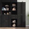 vidaXL Skříň highboard černá 45 x 42,5 x 185 cm kompozitní dřevo