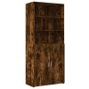 vidaXL Skříň highboard kouřový dub 80 x 42,5 x 185 cm kompozitní dřevo