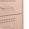 vidaXL Noční stolek růžový 36 x 39 x 68 cm ocel