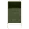 vidaXL Noční stolky 2 ks olivově zelené 36 x 39 x 68 cm ocel