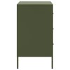 vidaXL Noční stolek olivově zelený 36 x 39 x 68 cm ocel