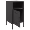 vidaXL Noční stolky 2 ks černé 36 x 39 x 68 cm ocel