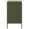 vidaXL Noční stolky 2 ks olivově zelené 36 x 39 x 68 cm ocel