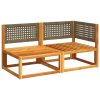 vidaXL Zahradní pohovka s polštáři pro 2 osoby, akácie a ratan