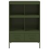 vidaXL Skříň olivově zelená 68 x 39 x 101,5 cm ocel