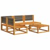 vidaXL 5dílná zahradní sedací souprava s polštáři, akácie a provaz