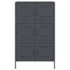 vidaXL Skříň highboard antracitová 68 x 39 x 113 cm ocel