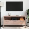 vidaXL TV skříňka růžová 100,5 x 39 x 50,5 cm ocel