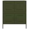 vidaXL Příborník olivově zelený 68 x 39 x 79 cm ocel