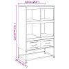 vidaXL Skříň highboard olivově zelená 68 x 39 x 111,5 cm ocel