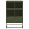 vidaXL Skříň highboard olivově zelená 68 x 39 x 111,5 cm ocel