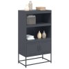 vidaXL Skříň highboard antracitová 68,5 x 38,5 x 123,5 cm ocel