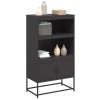vidaXL Skříň highboard černá 68,5 x 38,5 x 123,5 cm ocel
