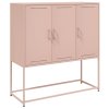 vidaXL Skříň highboard růžová 100,5 x 39 x 107 cm ocel