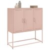 vidaXL Skříň highboard růžová 100,5 x 39 x 107 cm ocel