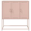 vidaXL Skříň highboard růžová 100,5 x 39 x 107 cm ocel