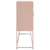 vidaXL Skříň highboard růžová 100,5 x 39 x 107 cm ocel