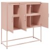 vidaXL Skříň highboard růžová 100,5 x 39 x 107 cm ocel