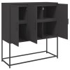 vidaXL Skříň highboard černá 100,5 x 39 x 107 cm ocel