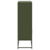 vidaXL Skříň highboard olivově zelená 68,5 x 38,5 x 123,5 cm ocel