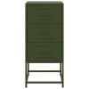 vidaXL Noční stolek olivově zelený 36 x 39 x 78 cm ocel