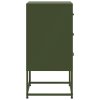 vidaXL Noční stolek olivově zelený 36 x 39 x 78 cm ocel