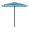 vidaXL Zahradní slunečník s ocelovou tyčí modrý 248 x 248 x 248 cm