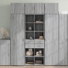 vidaXL Skříň highboard šedá sonoma 70 x 42,5 x 185 cm kompozitní dřevo