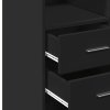 vidaXL Skříň highboard černá 70 x 42,5 x 185 cm kompozitní dřevo