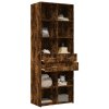 vidaXL Skříň highboard kouřový dub 70 x 42,5 x 185 cm kompozitní dřevo