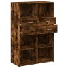 vidaXL Skříň highboard kouřový dub 80 x 42,5 x 124 cm kompozitní dřevo